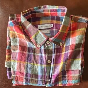 Southern Proper Vibrant Plaid Men's Shirt